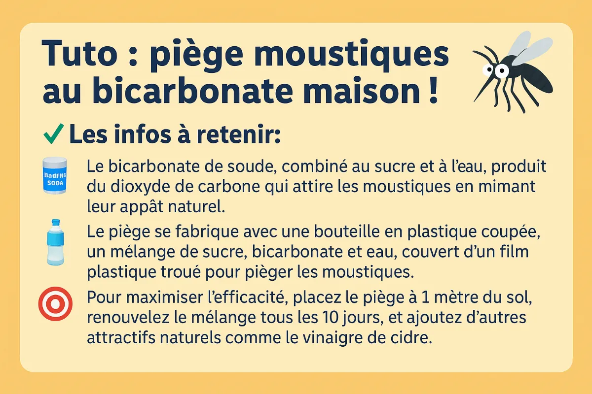Fabriquez un piège naturel à moustiques grâce au bicarbonate de soude