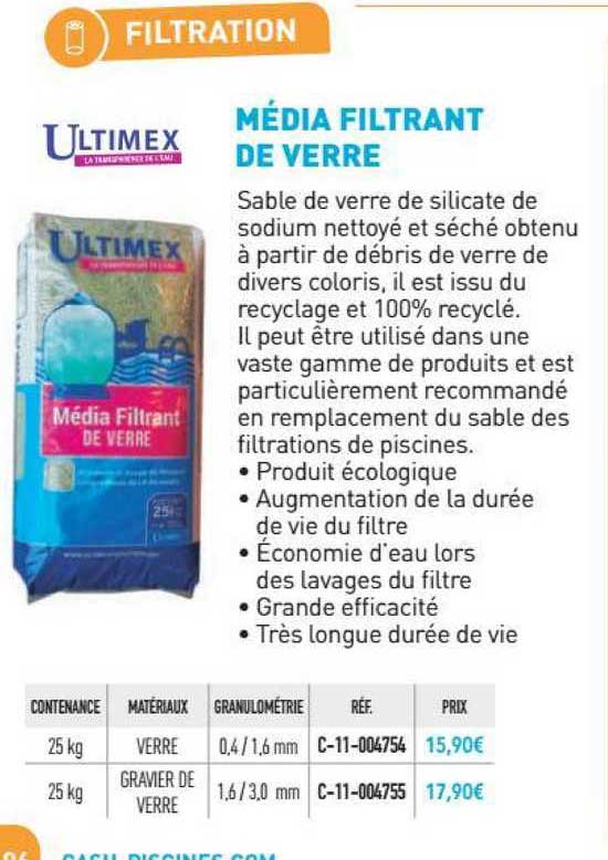 Quelle quantité de verre filtrant faut-il pour votre piscine ?